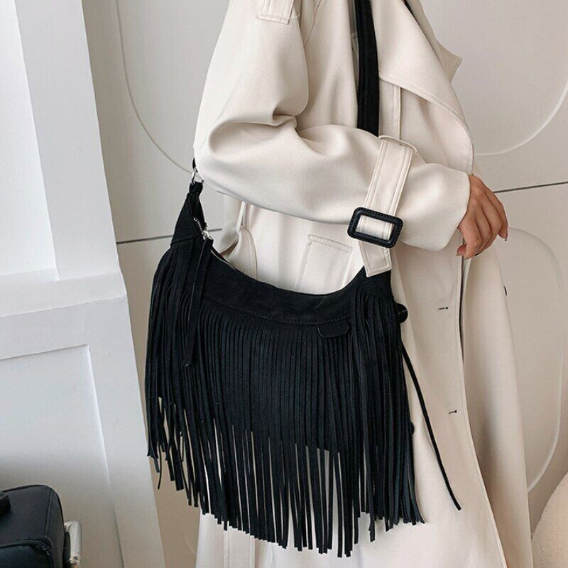 Tassel Bucket Bag Small Crossbody Bags for Women Party Bags Handbags