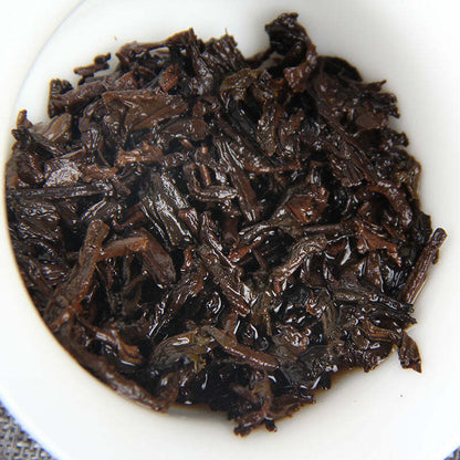 357g Menghai Qizi Ripe Puerh Tea Cake Yunnan Old Tree Pu-erh Tea Pu'er Black Tea