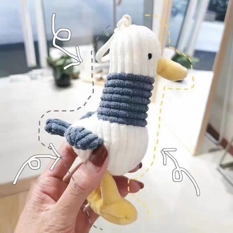 Cartoon Cute Plush Ugly Duck Keychain Toy Soft Key Ring Lady Girl Charm Bag Pend