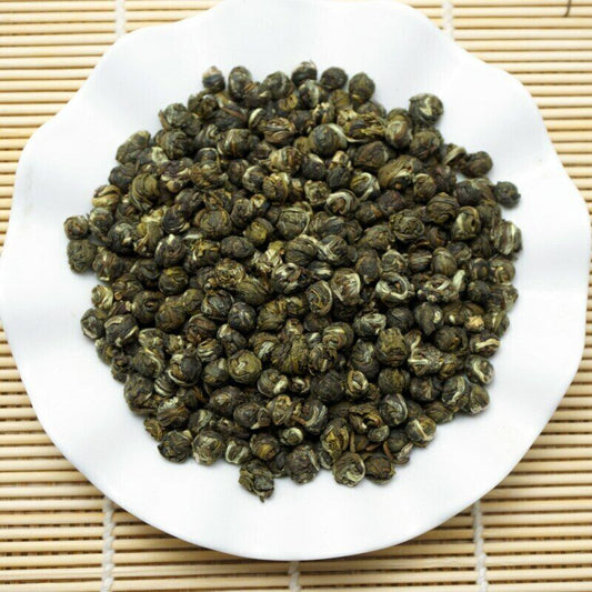 250g Natural Fresh Green Tea Jasmine Dragon Pearl Jasmine Pearls Can Package