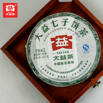 TAETEA 7542 Puer Tea Random Batch Menghai Dayi Raw Pu'er Tea 357g/12.59oz