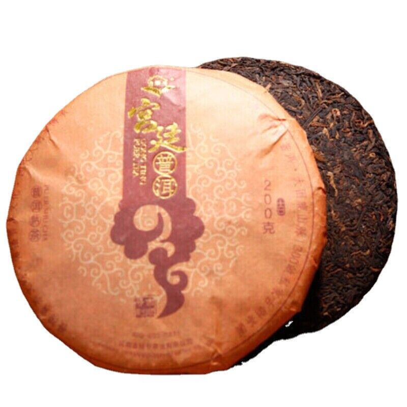 Pu'er Cooked Tea Cake Chinese Black Tea Health 200g Top Yunnan -