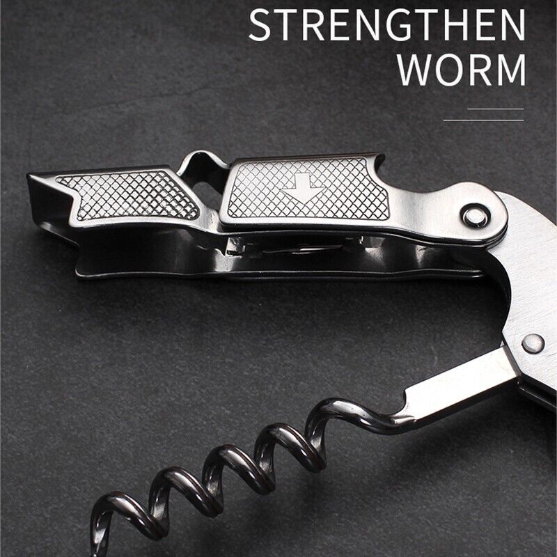 Wood Handle Corkscrew Luxury Bottle Opener Wooden Cutter Wine Tools Metal Steel