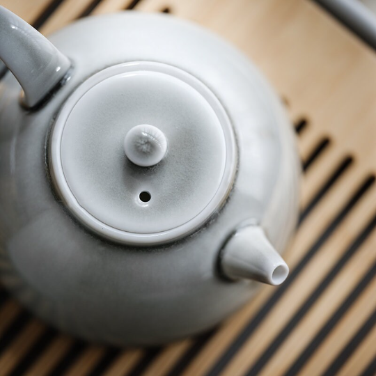 Gray Ceramic Teapot Chinese Kung fu Tea Pot 200ml