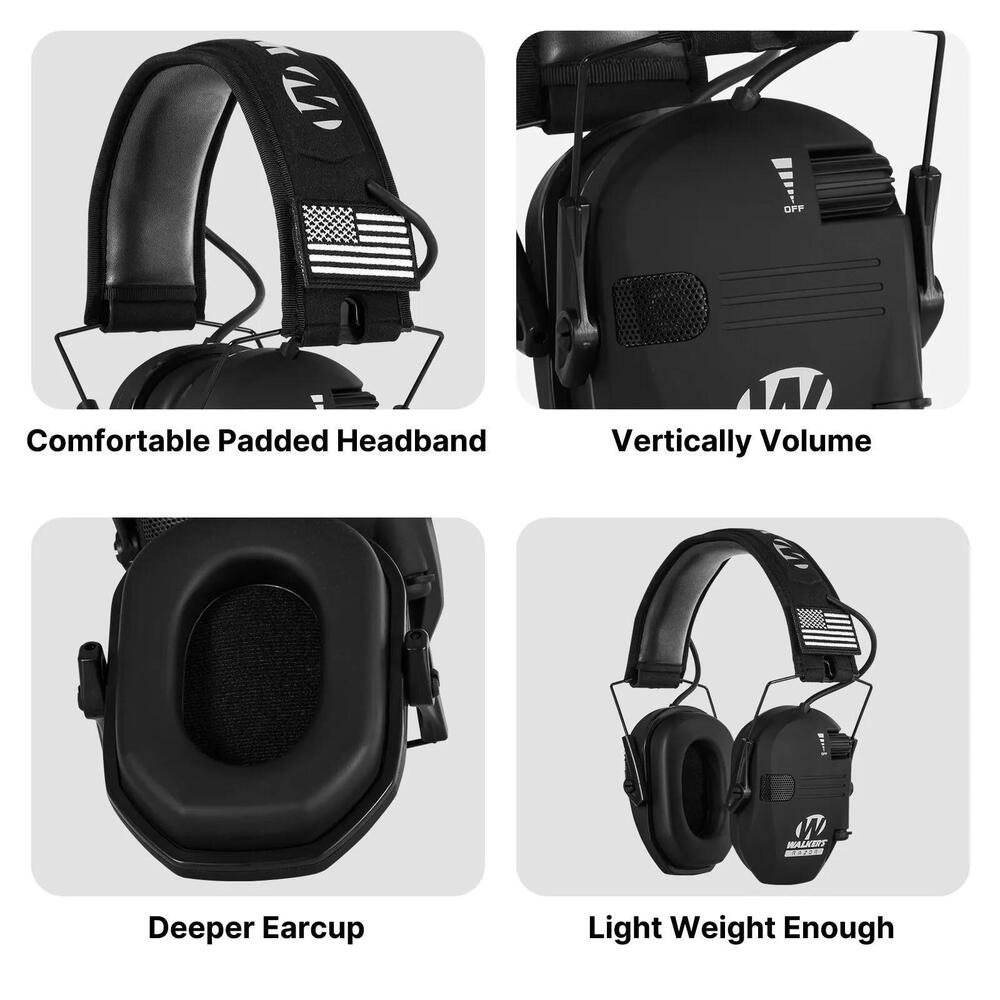 Walkers Shooting Ear Protection Hearing Muff Slim Anti-noise Electronic Ear Muff