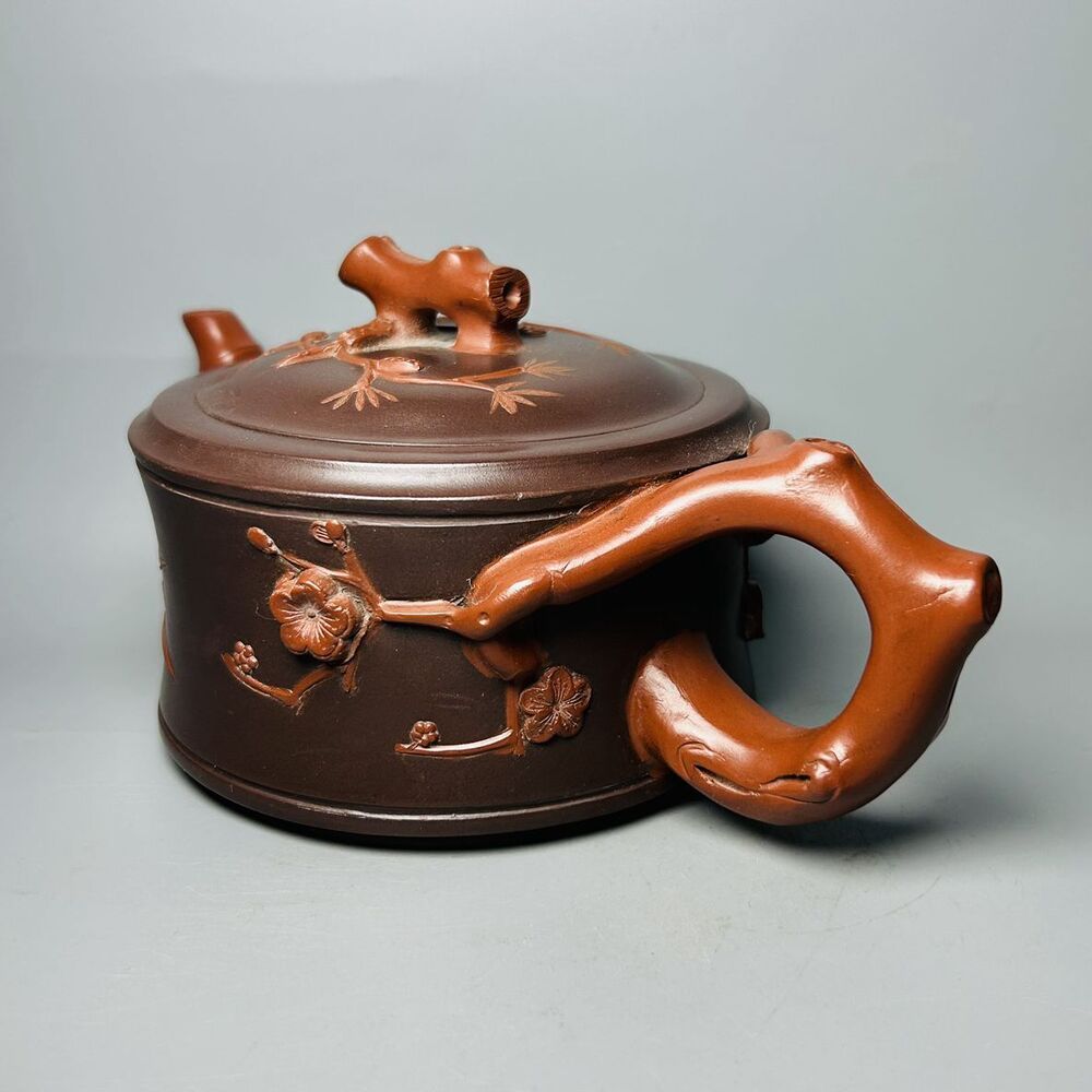 Chinese Yixing Purple Clay Teapot Zisha Ceramic Pine Bamboo Plum Blossom Teaware