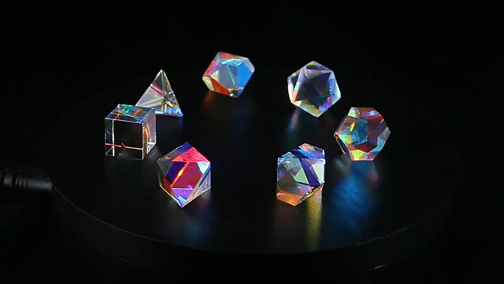 Prism Glass Cube Hexahedral Optical Color Clear Prisma Photography Decor 18-20mm