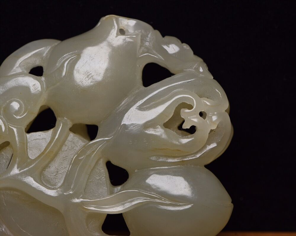 Chinese Hetian Jade Hand Carving Exquisite Statue Collection Figurines Decor Art
