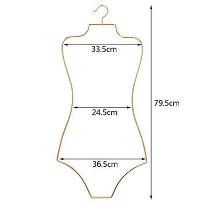 Swimsuit Hanger Metal Wire Body Shape Display Rack Clothes Bikini Showing 79.5cm