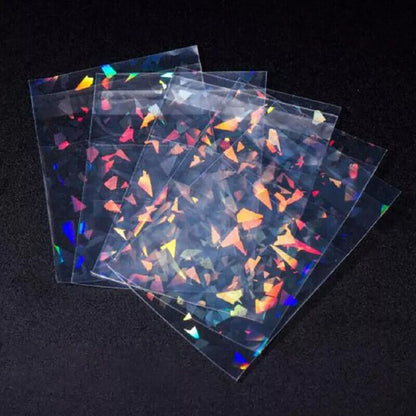 Jewelry Plastic Pouch 50Pcs Transparent Laser Fragment Retail Self-Adhesive Bags