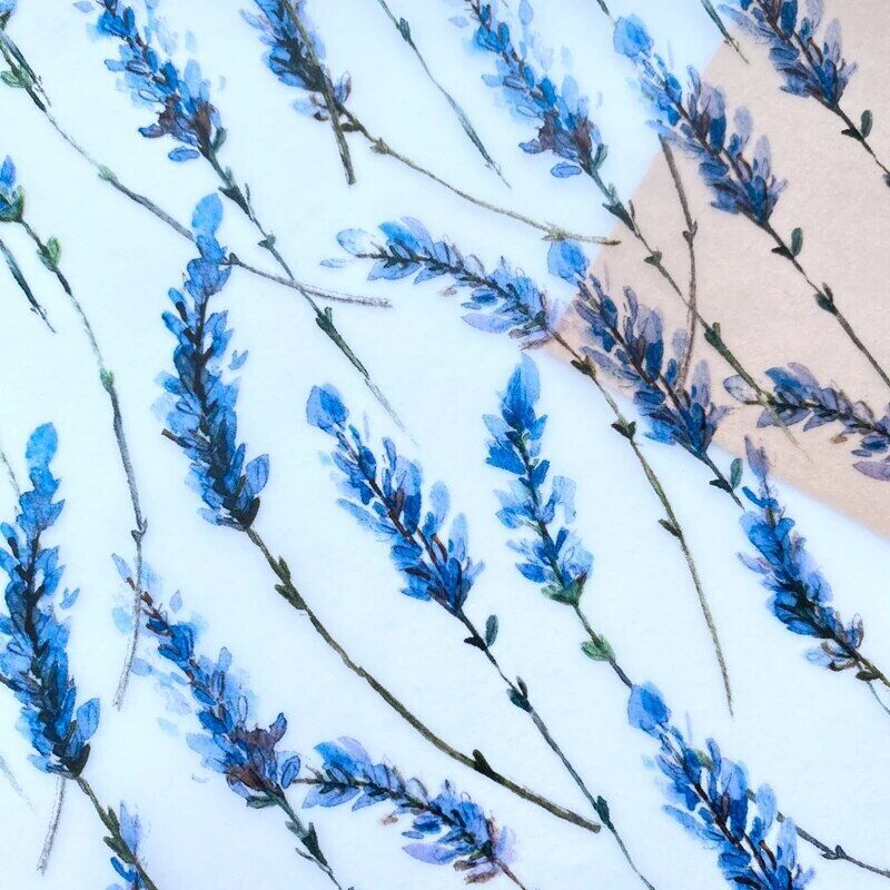 Homemade Soap Packing Paper 100 Sheet Lavender Translucent DIY Wrapper 14.5x21cm