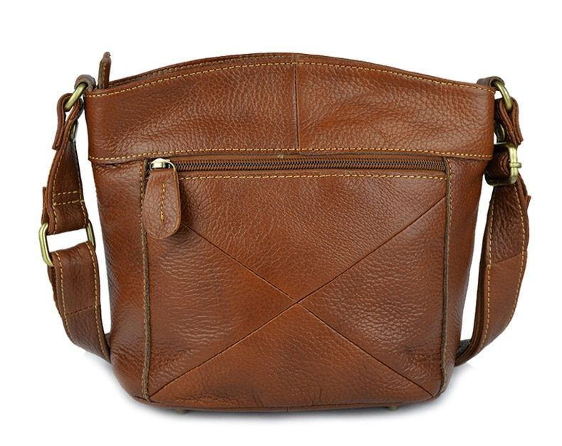 Cowhide Women Crossbody Bag Leather Small Messenger Bag Shoulder Polyester Pouch