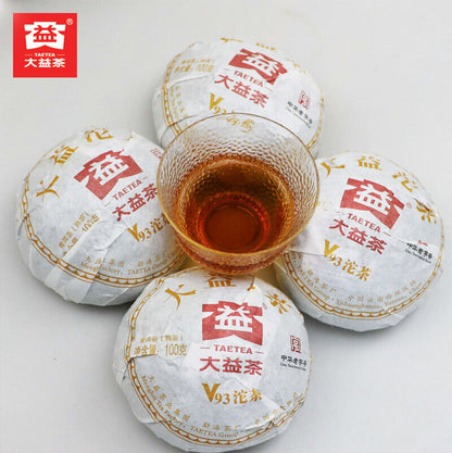 100g hinese Yunnan Ancient Tree Ripe Pu'er Tuo Tea TAETEA CV93 Pu'er Tuocha