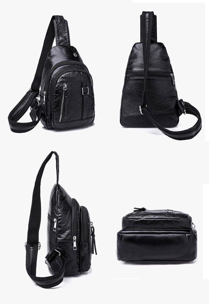 Women Chest Bag Soft PU Leather Crossbody Bags Bags Travel Backpack