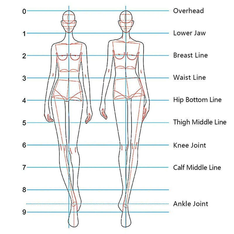 Sketching Templates Fashion Illustration Ruler Sewing Clothing Humanoid Patterns