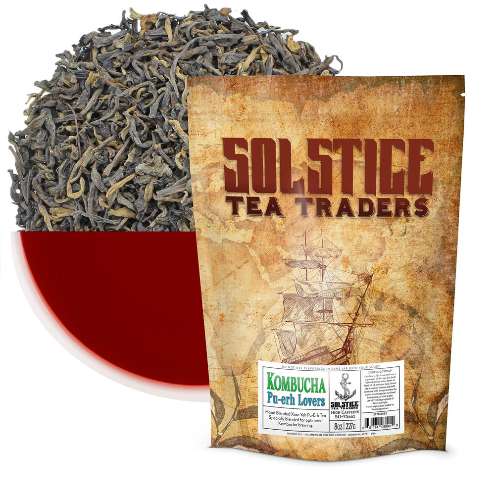 康普茶散叶茶“普洱爱好者”8盎司,100%老年普洱茶-