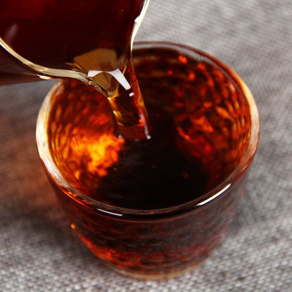 357g 2003 Iceland Tribute Tea Ripe Puer Tea Old Tree Golden Bud Shu Puerh