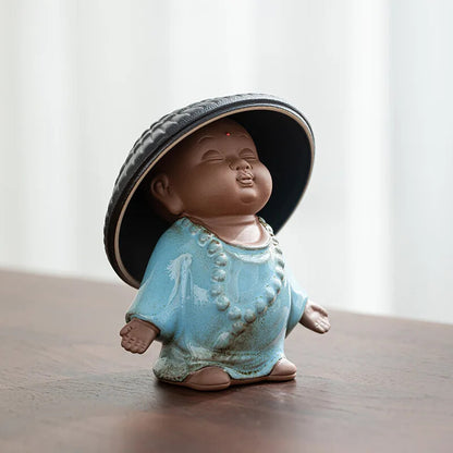 Ceramic Creative Monk Tea Strainer Tea Leaking Tea Filter Net Kung Fu Tea Set