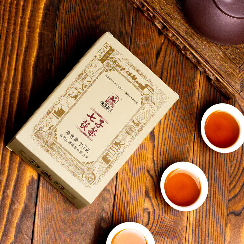 Jingwei Fu Cha Shaanxi Qizi Jinhua Fu Tea Golden Flower Tea Brick 357g Black Tea