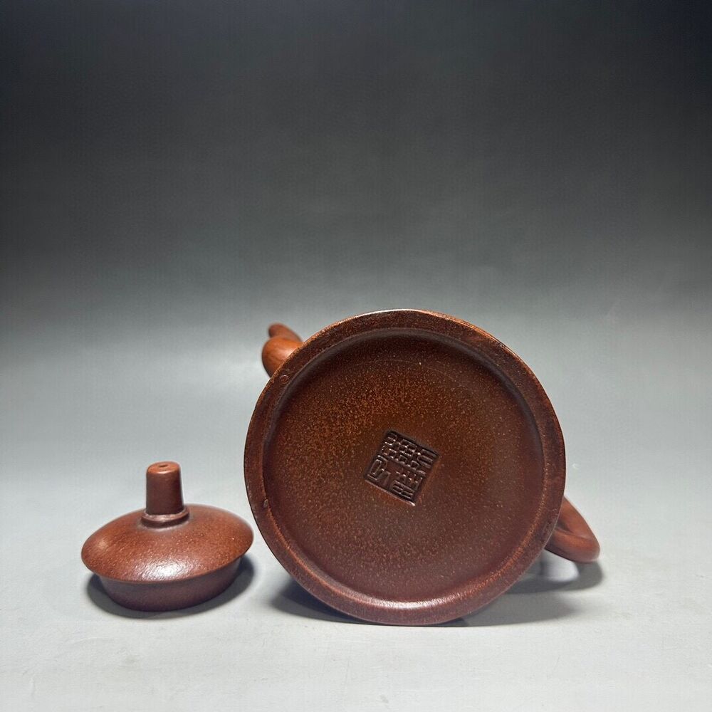 vintage chinese yixing purple clay teapot zisha ceremony carving Collectible art