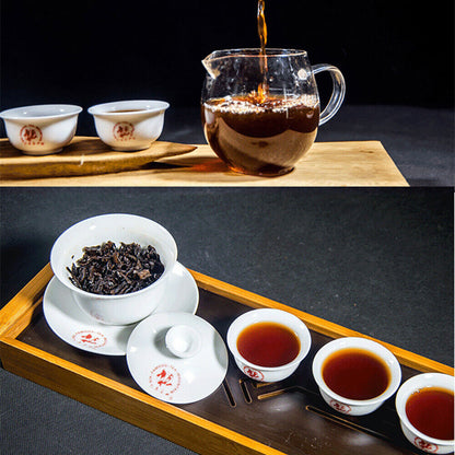 Puerh, 2019, Six Tea Mountains, No. Grade Pu'er Tea Lu No. Ripe Tea, 357g, Ripe