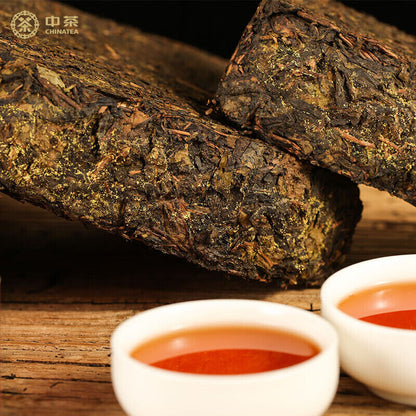 250g Premium Ripe Brick Yunnan Pu'er Tea Bamboo Shoot Shell Packing Health Care