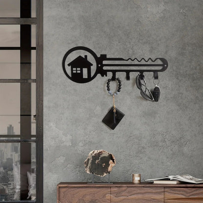 1pc Key & House Design Wall Rack, Wall Mounted Holder Hook, Hanger Rack