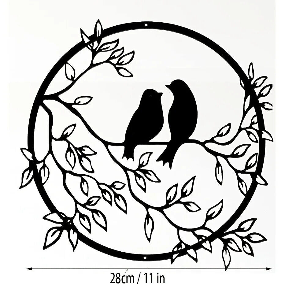 Bird on Tree Branch Metal Wall Art - Stunning Decor for Room,Garden,Office