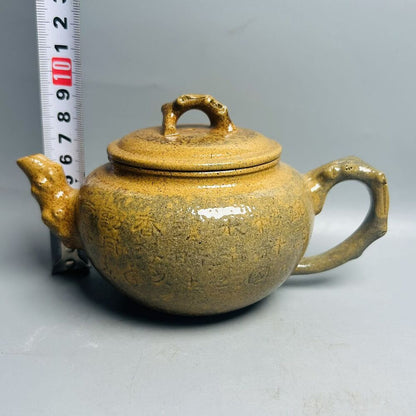 Vintage Chinese Yixing Purple Clay Teapot Zisha Ceramic Plum Blossom Teaware Art