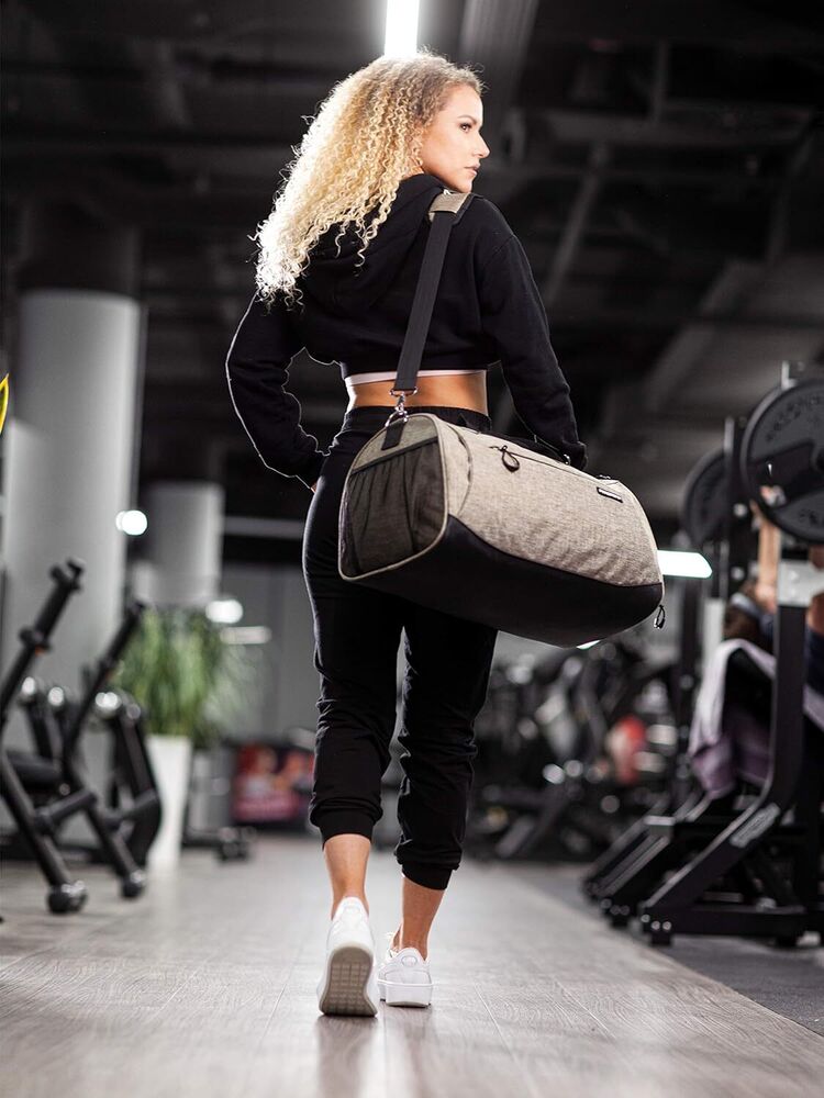 Fitgriff Gym Bag V1 for Men & Women with Shoe & 19 x 10 x 10″ (Small), Sand