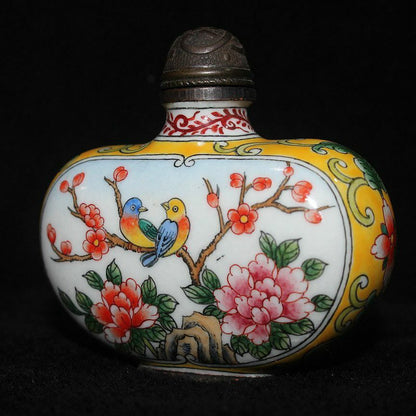 old Beijing chinese cloisonne snuff bottle enamel snuff box gifts antique Pets