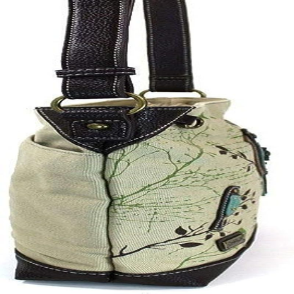 Chala Safari Canvas Mid-Size Crossbody Messenger Bag Bird