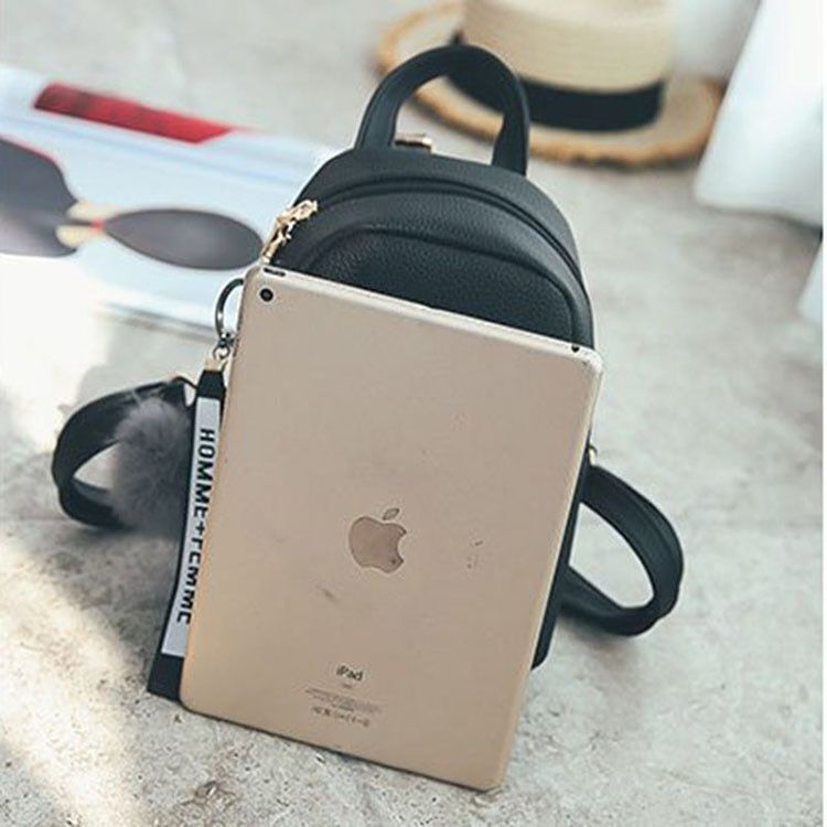 Backpack School Bag Leather Softback Waterproof Small Bags Purse Polyester Gray