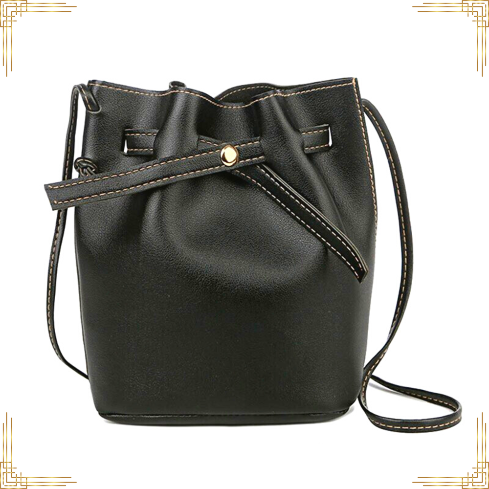 Women LEATHER Bucket Bag Shoulder Crossbody Handbag Stylish Vintage Travel Tote