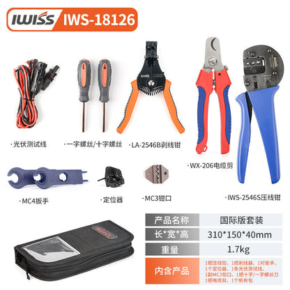 IWS-2546S MC4 Solar Crimping Plier Hand Crimper Crimp Range 2.5/4/6mm2(14-10AWG)