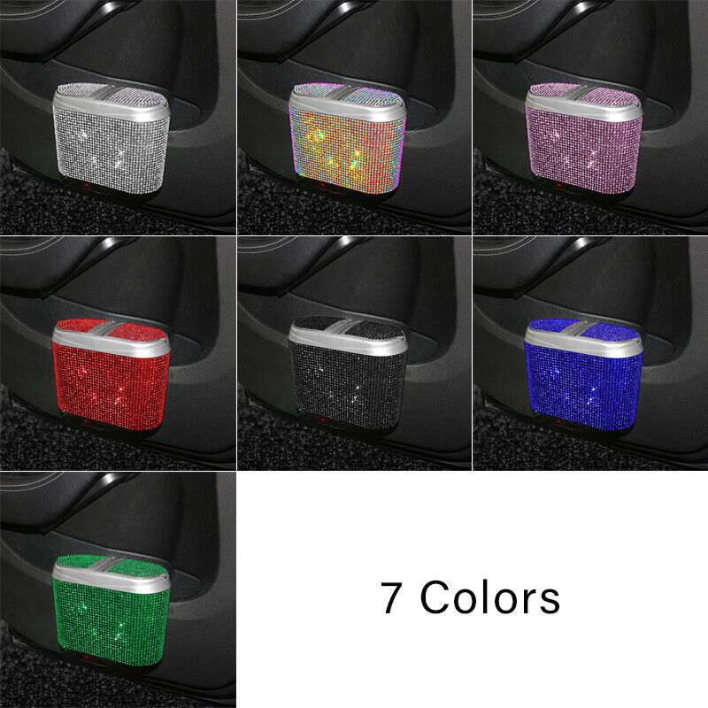 Car Van Trash Waste Bin Flip Case Rubbish Holder Auto Garbage Can Storage Box