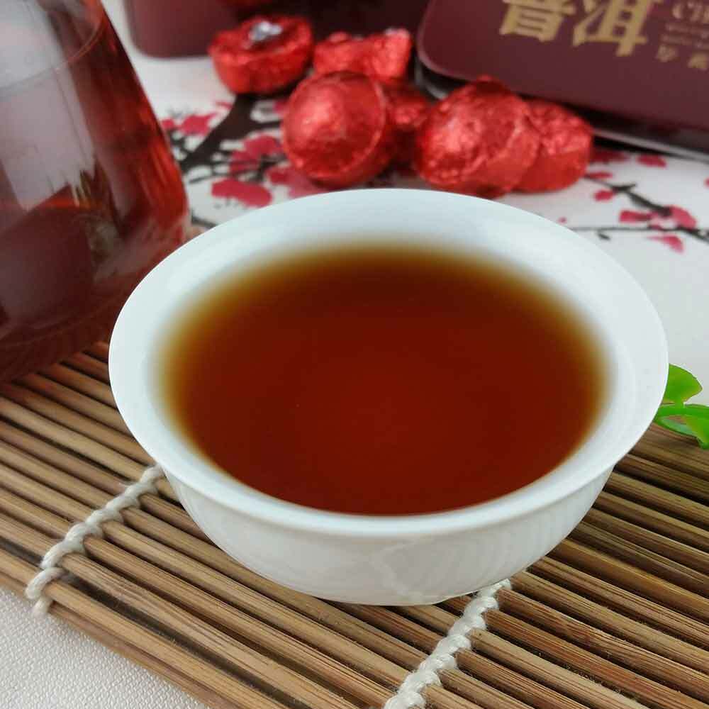 Top Quality Rose Mini Ripe Puer Tuocha, Yunnan Shu Pu Er Puerh Gift Packing 75g