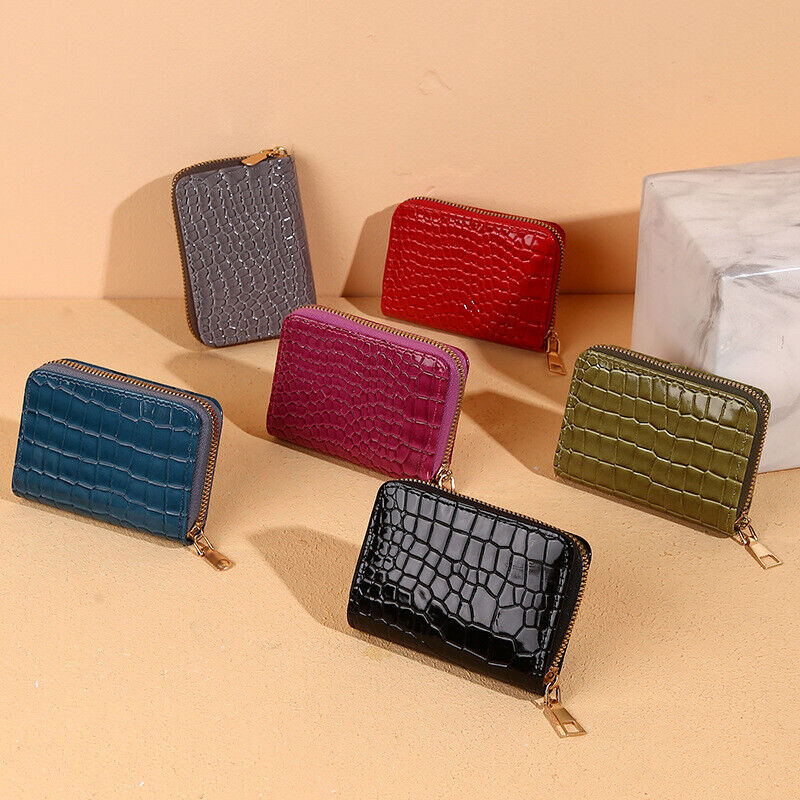Womens Wallet Organ Style Card Holder Zipper Card Bag Multi-function Coin Purse