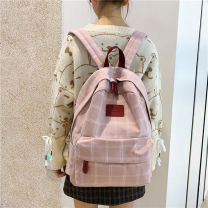 College School Bag Women Backpack Striped Book Packbags Travel Shoulder Bag