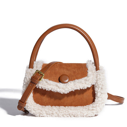 Women's Leather Small Handbag New Desinger Lamp Wol Tote Bags Sling Shoulder Bag