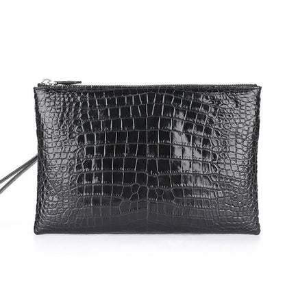 Handcrafted Alligator Crocodile Belly Leather Men's Business Clutch Envelope Bag