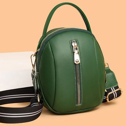 100% Genuine Leather Crossbody Bags Small Shoulder Messenger Bag Woman Black