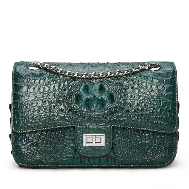 Handcrafted NileCrocodile Skin Leather Lady's Party/Cocktail Bags Crossbody Bag