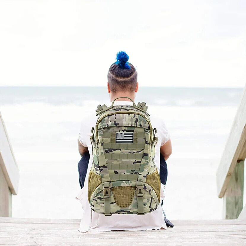Tactical Backpack Army Rucksack Outdoor Travel Hiking Hunting Bags