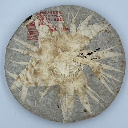 Pu-erh tea,2006,Xishuangbanna,Yiwuzhengshan wild big leaf green cake,380g,Raw