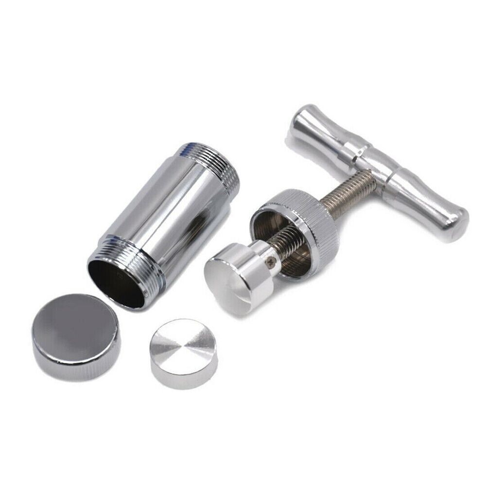 Aluminum Compressor Pressure Tobacco Herb Press Squeezer Herbal Crusher T Handle