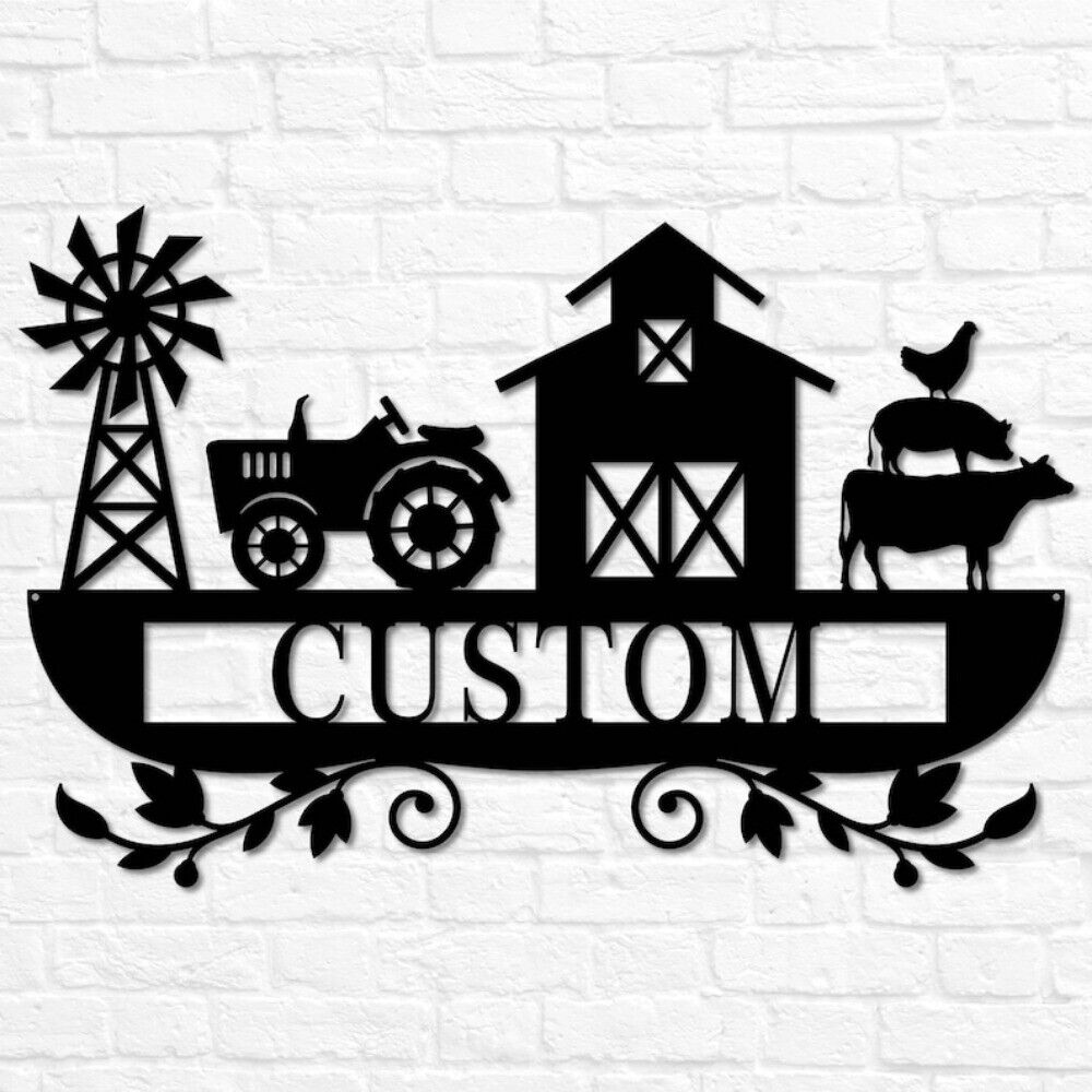 Personalized Farm Metal Sign Farm Sign Personalized Farmhouse Sign Custom Farm