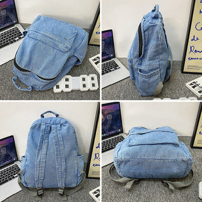Women's Denim Shoulder Bag Gift Travel Satchel Handbags Vintage Jeans Backpack