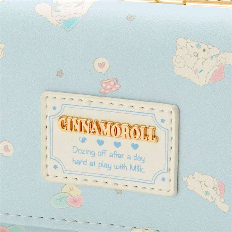 New Cute and Fashionable Girls' Cinnamoroll Blue Cartoon Wallet Small Square Bag