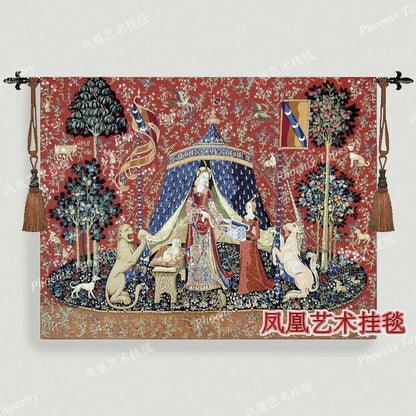 Odor - Women's and Unicorn Woven Wall Hanger Height 55 x Width 41 Inch Tissue-